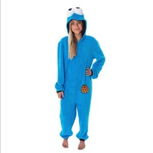 Cookie Monster adult onesie. (Bought at target)